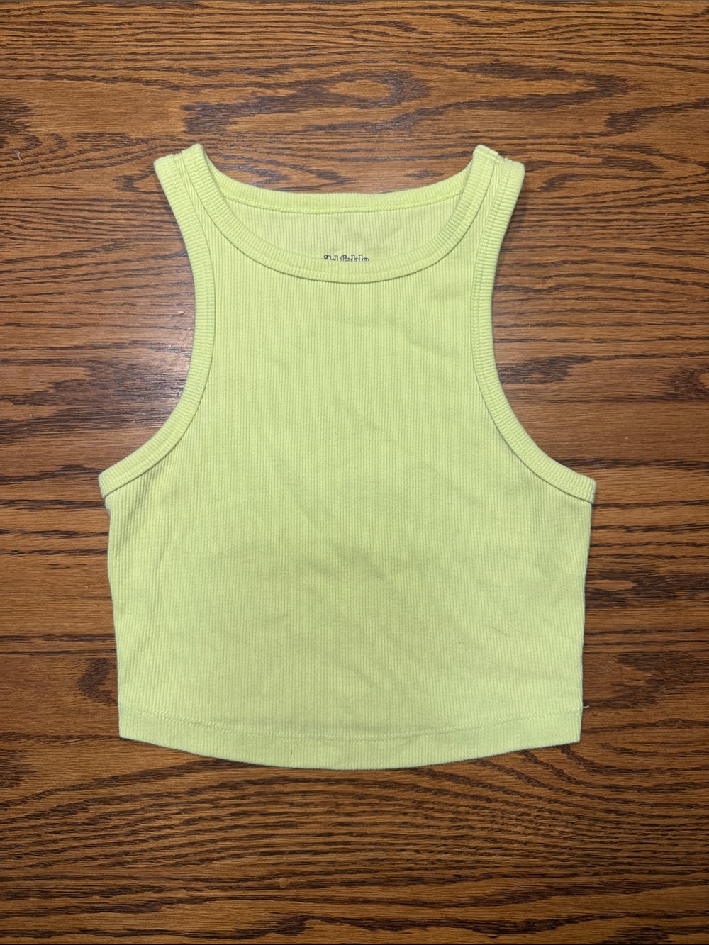 wild fable Ribbed Crop Tank Top - Bright Yellow